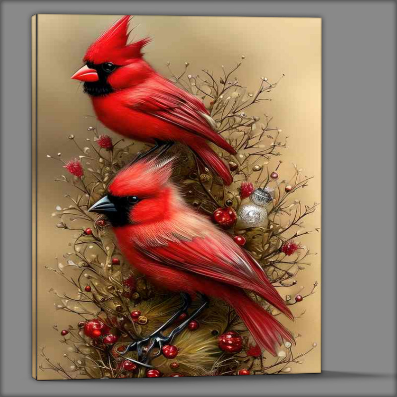 Buy Canvas : (Fantasy Cardinal Painting Birds)