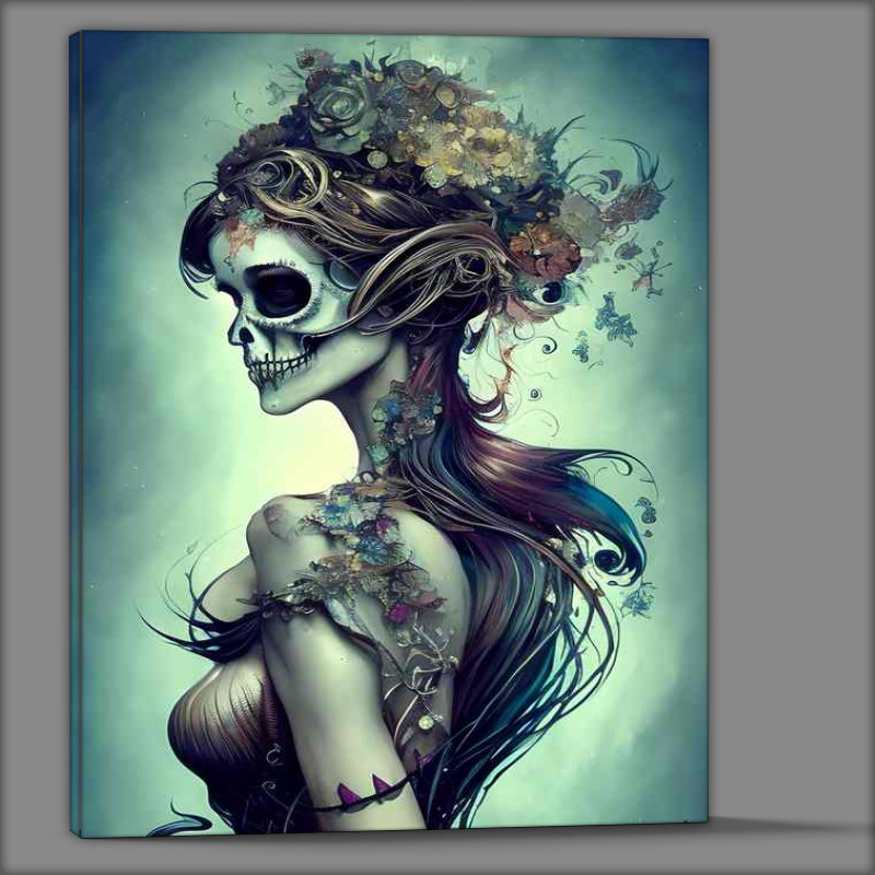 Buy Canvas : (Mermaid Skeleton Day Of Dead)