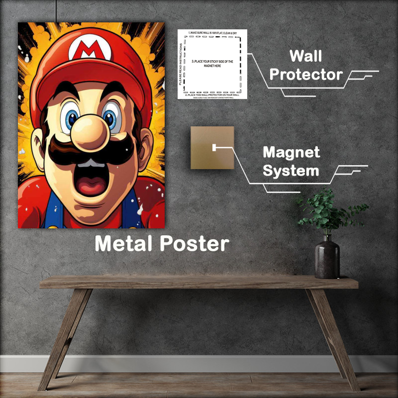 Buy Metal Poster : (Mario bros pop art)