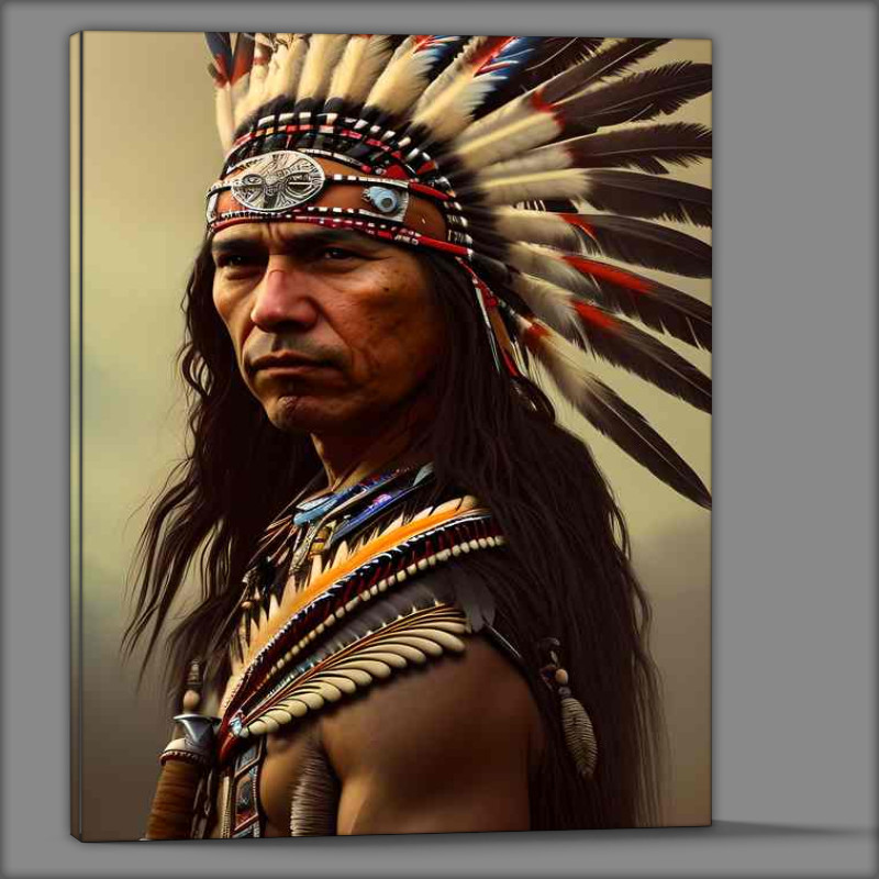Buy Canvas : (Native American Indian Warrior)