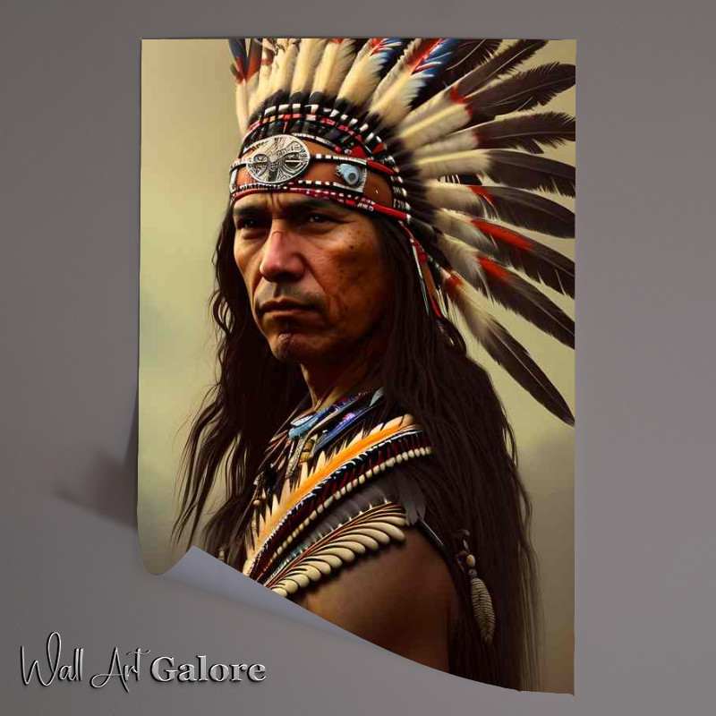 Buy Unframed Poster : (Native American Indian Warrior)