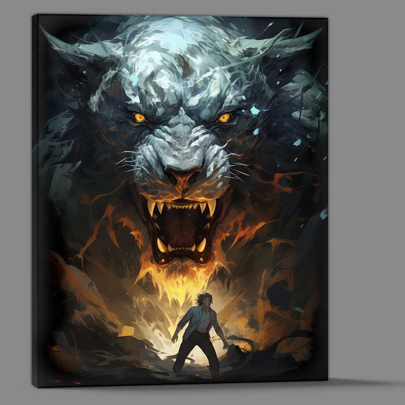 Buy Canvas : (Anime with a person and a large beast)