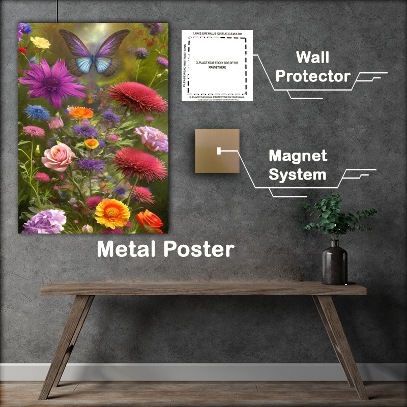 Buy Metal Poster : (Stunning Botanical Flowers In Bloom)