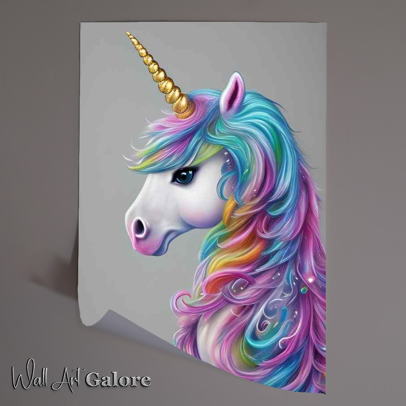 Buy Unframed Poster : (Unicorn Fluffy Pearlesque Amazing Colours)
