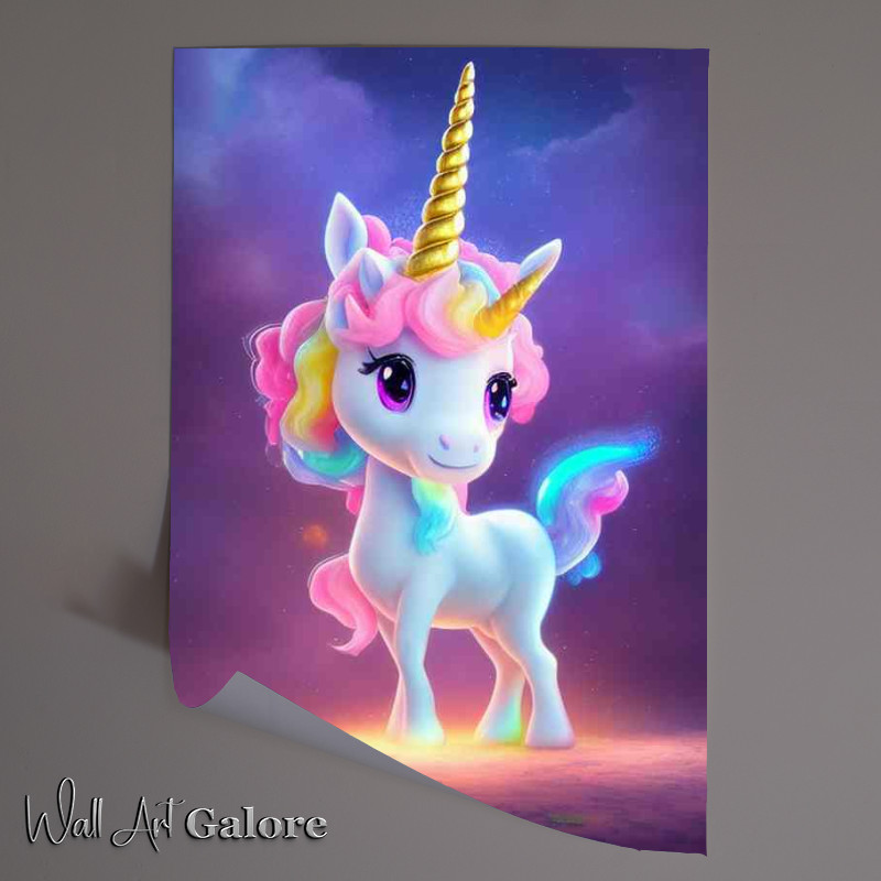 Buy Unframed Poster : (Unicorn With Candy And Sparkles)