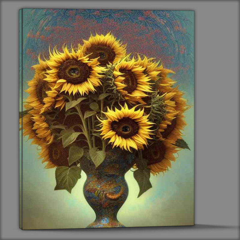 Buy Canvas : (Vase Of Sunflowers)