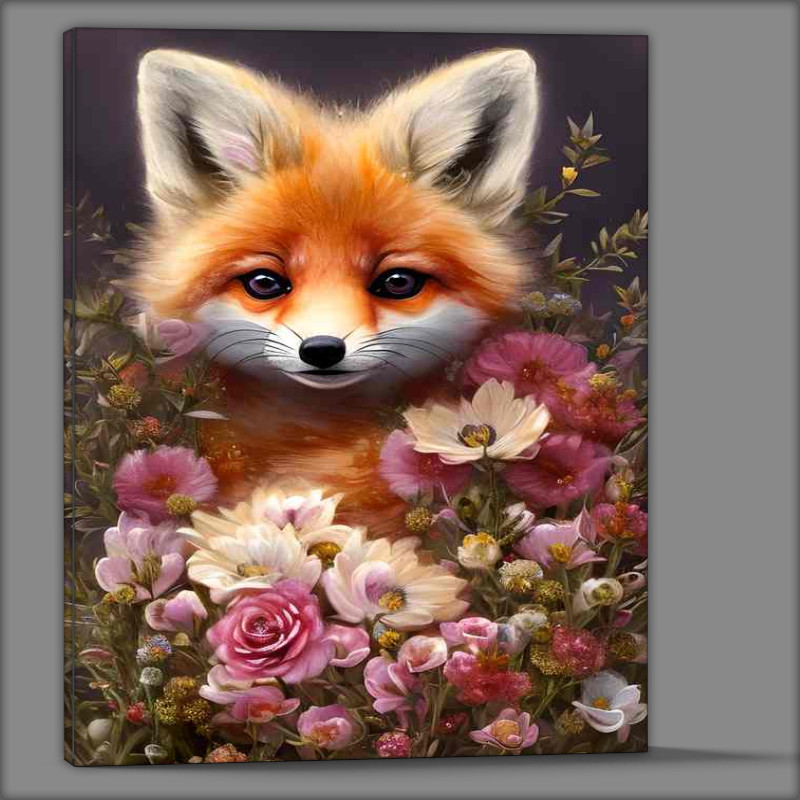 Buy Canvas : (Whimsical Detailed Fluffy Cute Fox)