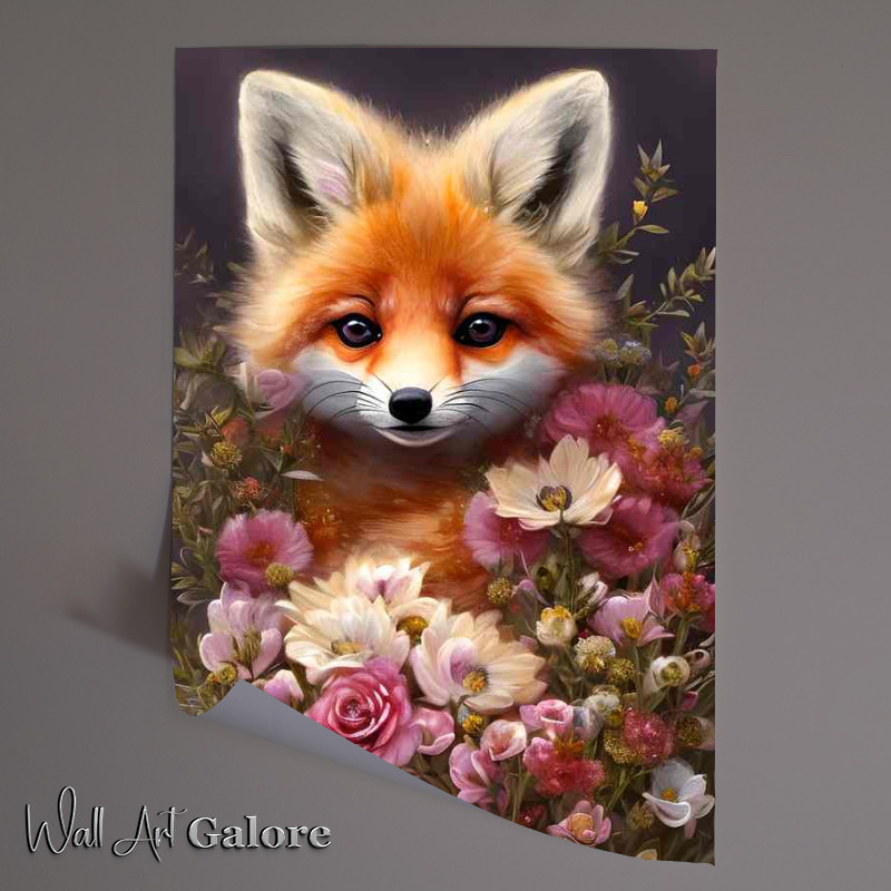 Buy Unframed Poster : (Whimsical Detailed Fluffy Cute Fox)