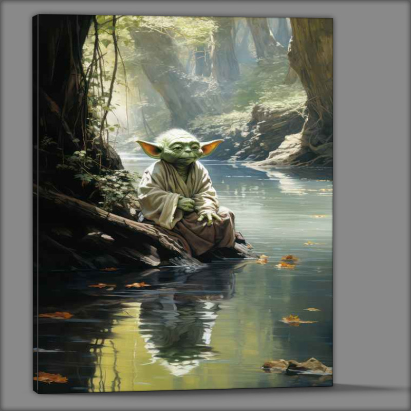 Buy Canvas : (Oceans Lullaby Yoda sitting by the river)