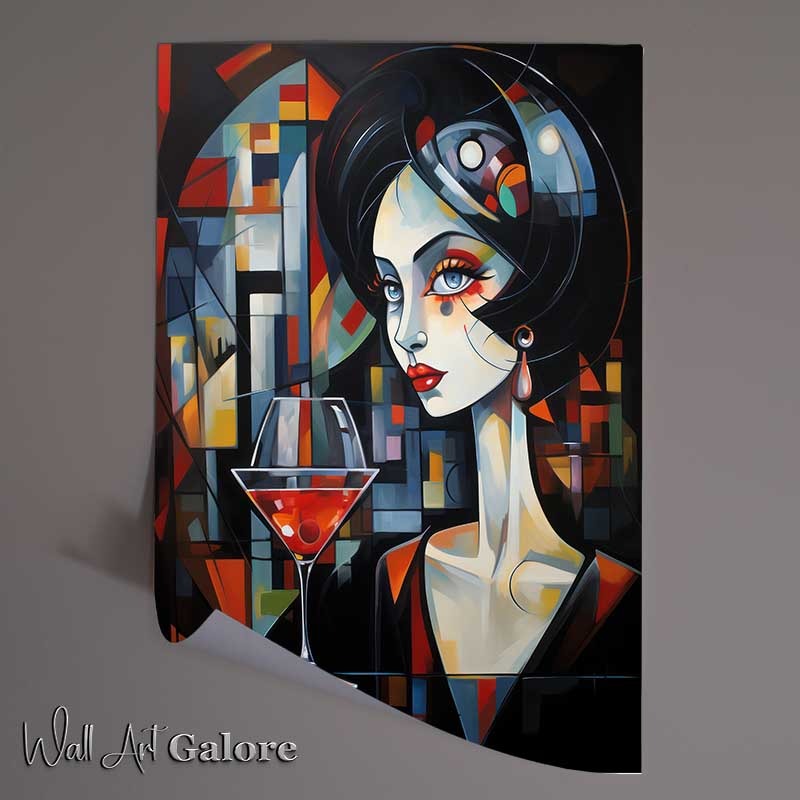 Buy Unframed Poster : (Chromatic Melange woman with a martini)