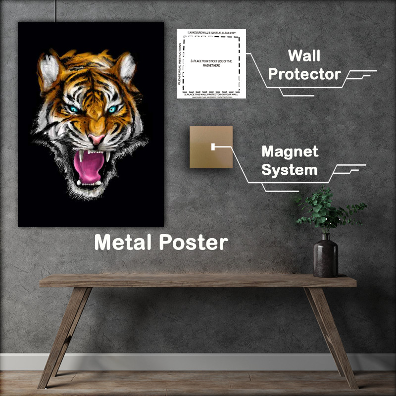 Buy Metal Poster : (Ferocious Tiger)