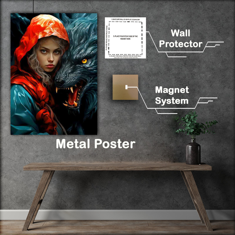 Buy Metal Poster : (Red riding hood best friends fantasy)