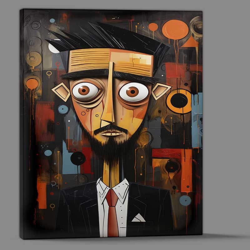 Buy Canvas : (Expressive Colorplay man in the suit)