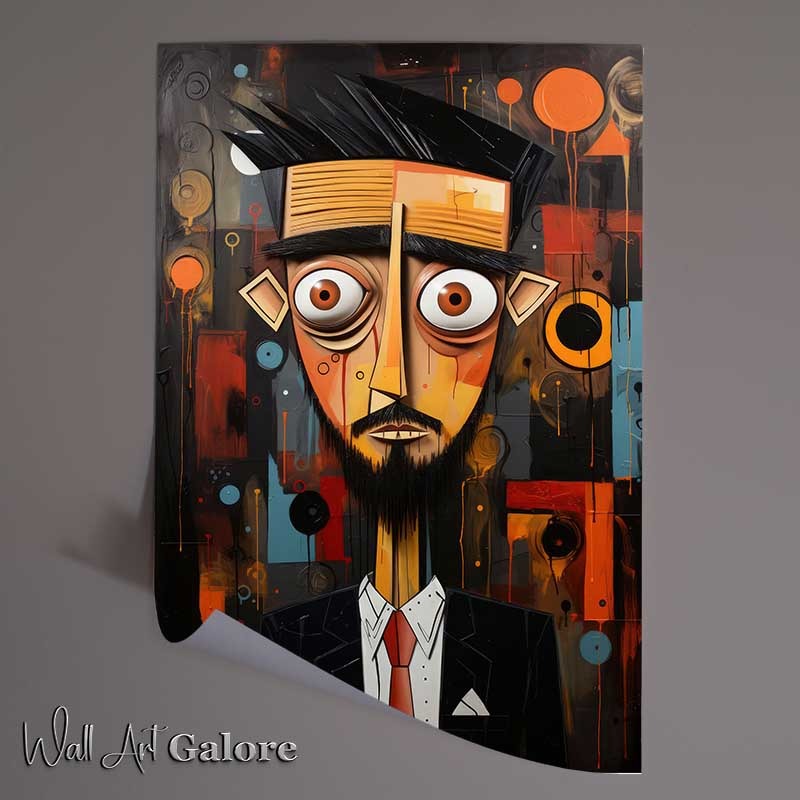 Buy Unframed Poster : (Expressive Colorplay man in the suit)