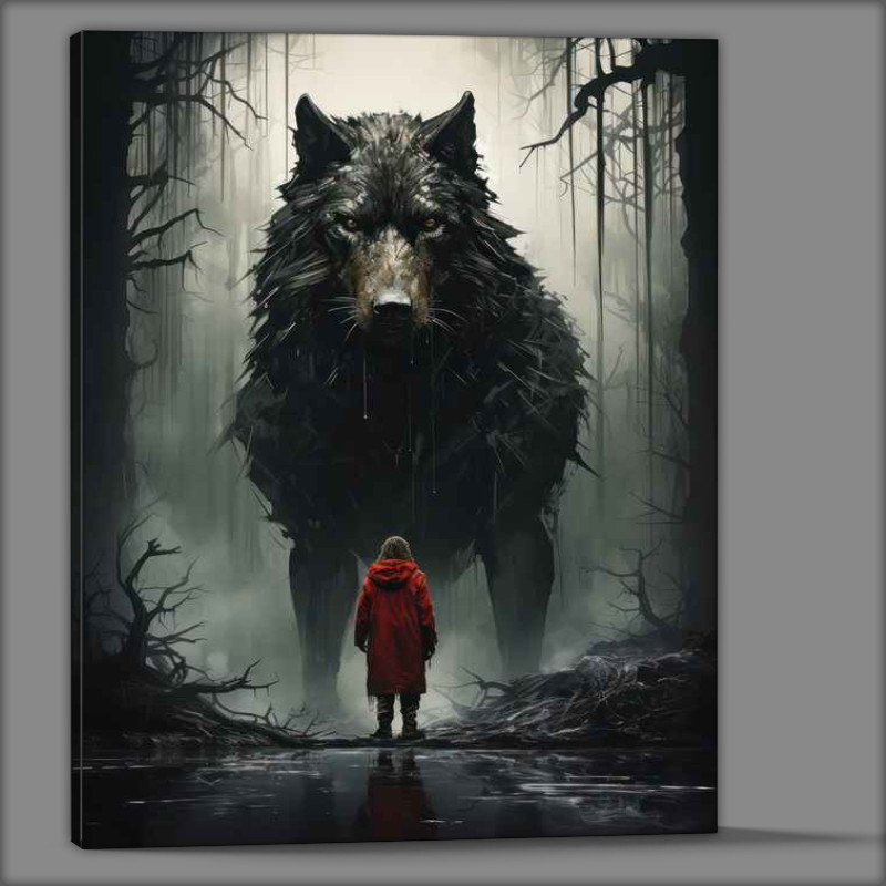 Buy Canvas : (Riding hood meeting her protector)