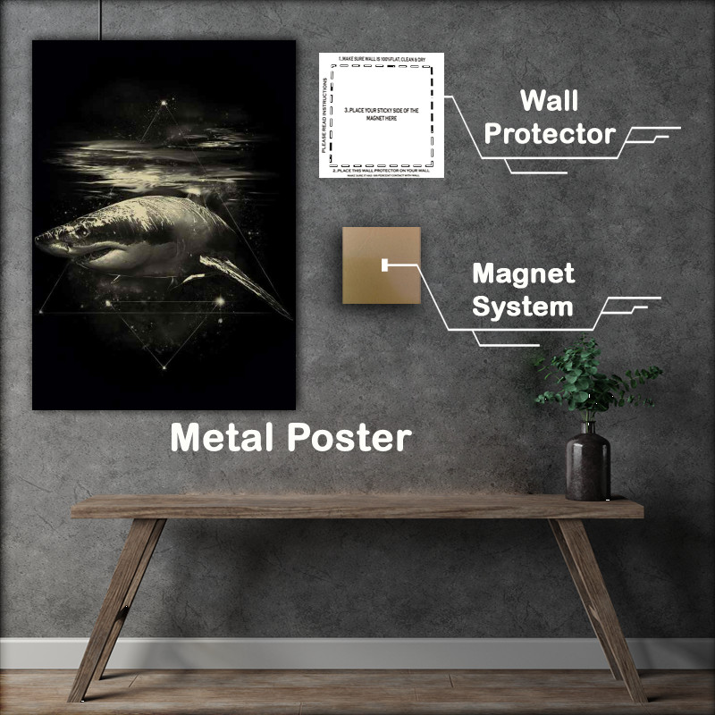 Buy Metal Poster : (Shark in Space)