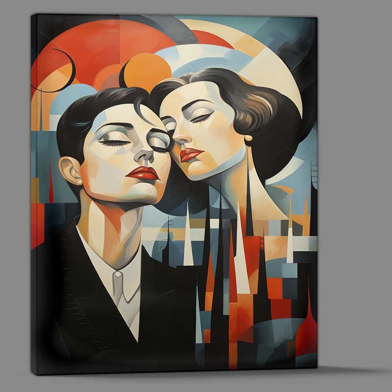 Buy Canvas : (Infinite Imagination Abstract Faces Awash in Color)