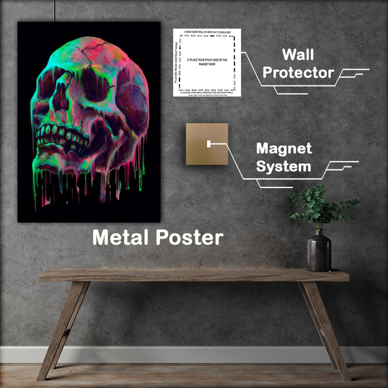 Buy Metal Poster : (Skull Colour)