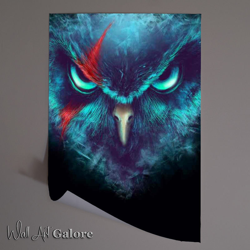 Buy Unframed Poster : (The Fearsome Owl In Blue)