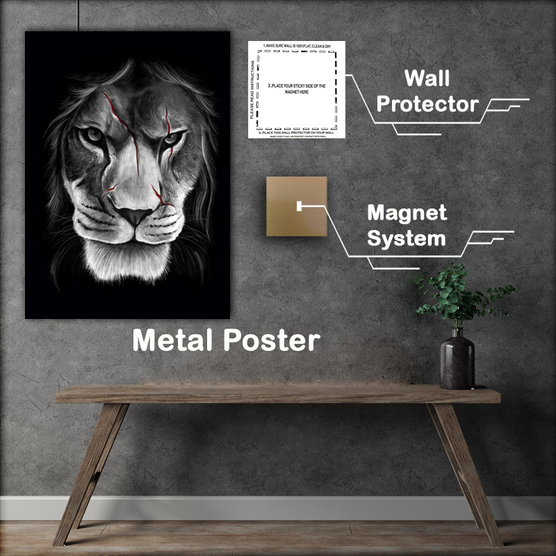Buy Metal Poster : (scarface lion)