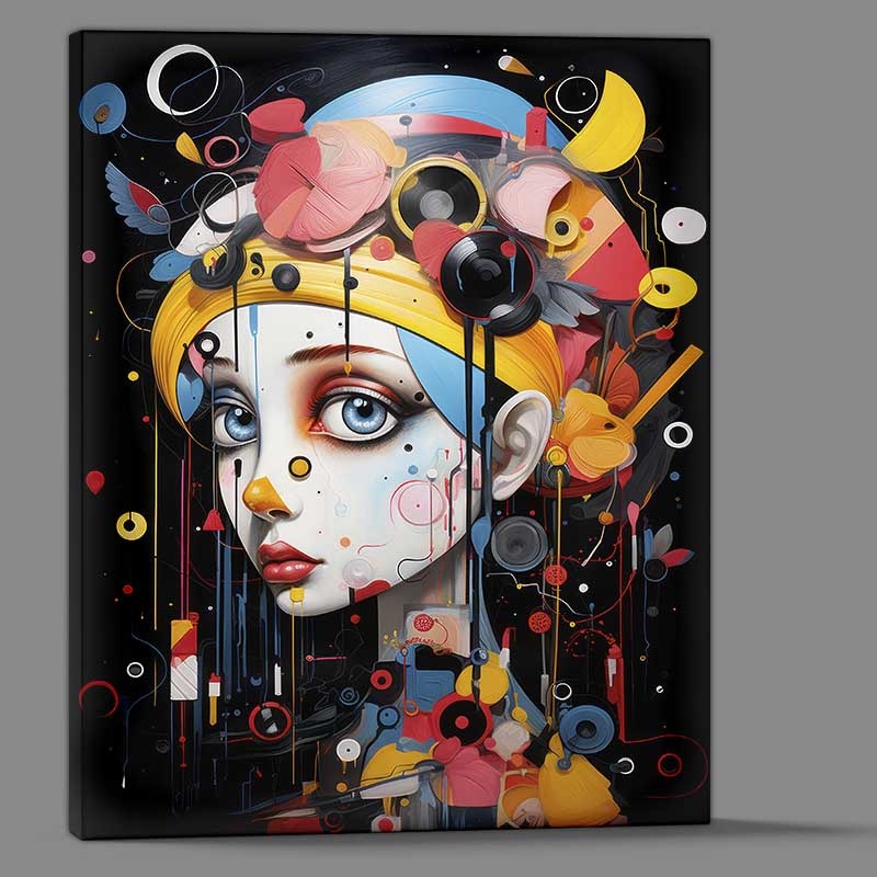 Buy Canvas : (Lady with a pearl earring abstract style)