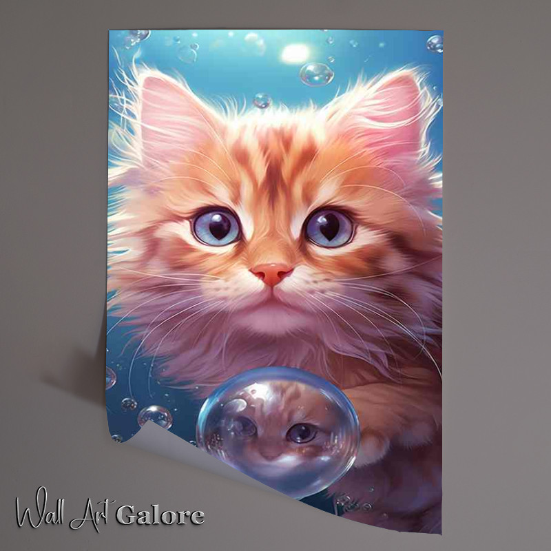 Buy Unframed Poster : (Dewy Dreams Water Droplet Cats)