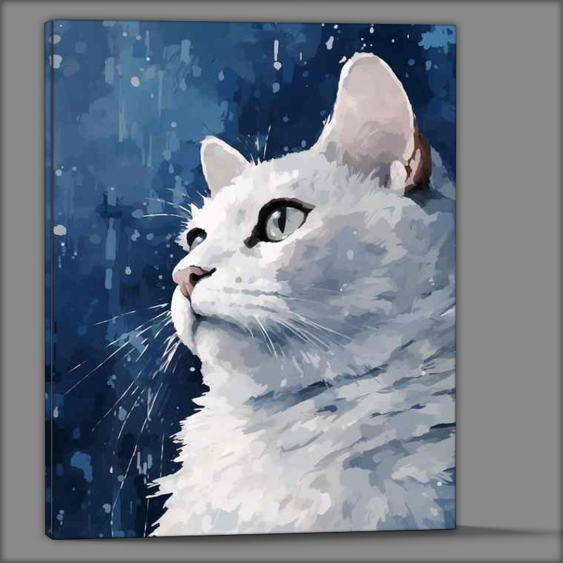 Buy Canvas : (Kitten And Cosmos Feline Fantasies inthe white snow)