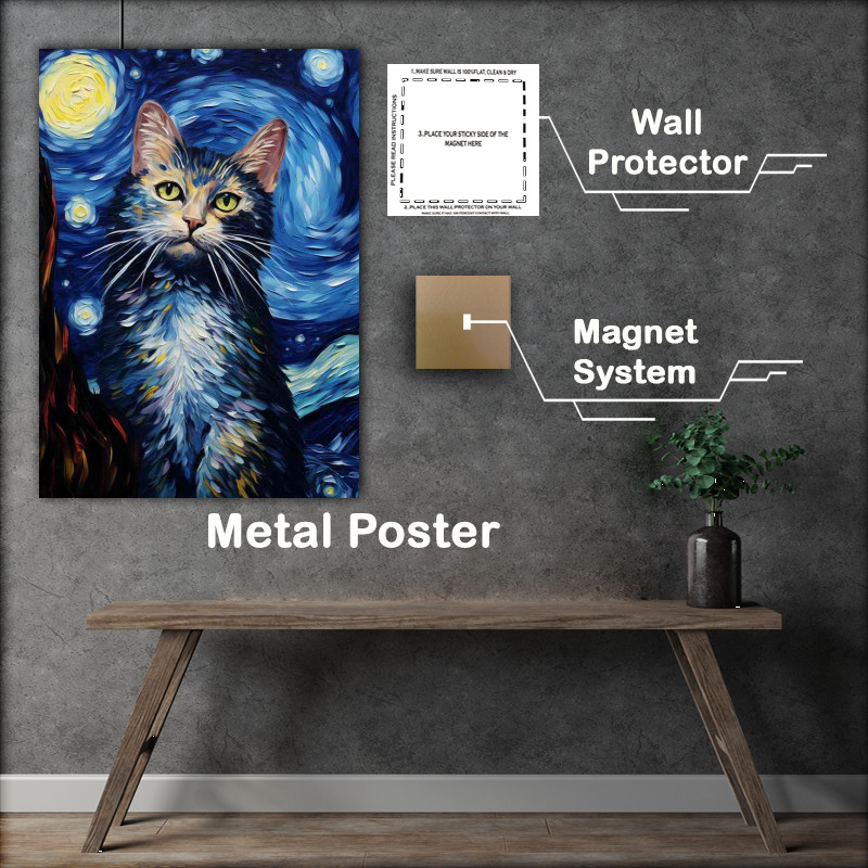 Buy Metal Poster : (Philosophicat Feline Thoughts on the Universe)