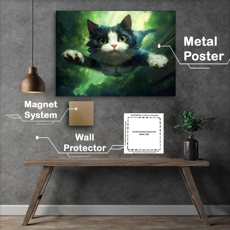 Buy Metal Poster : (Cats Crowned with Nature)