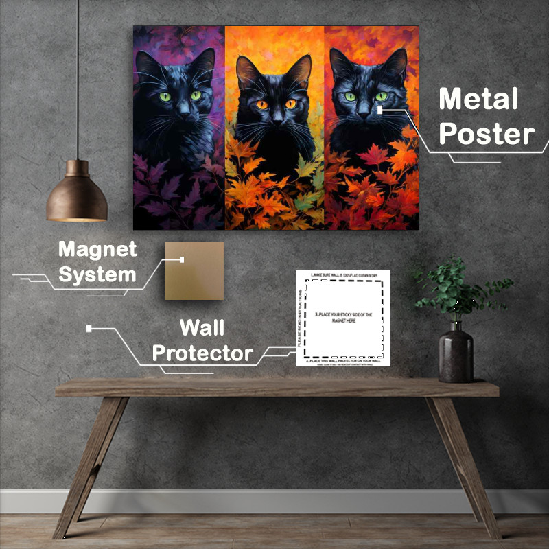 Buy Metal Poster : (Cats of Autumn A Pictorial Journey Through Fall)