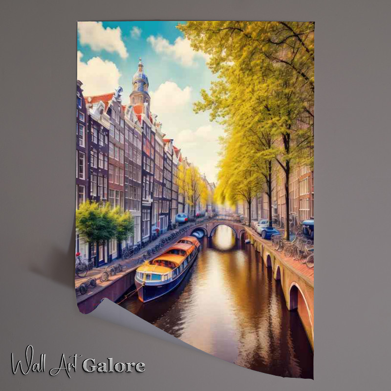 Buy Unframed Poster : (Amsterdam dreams in summer with clouds)