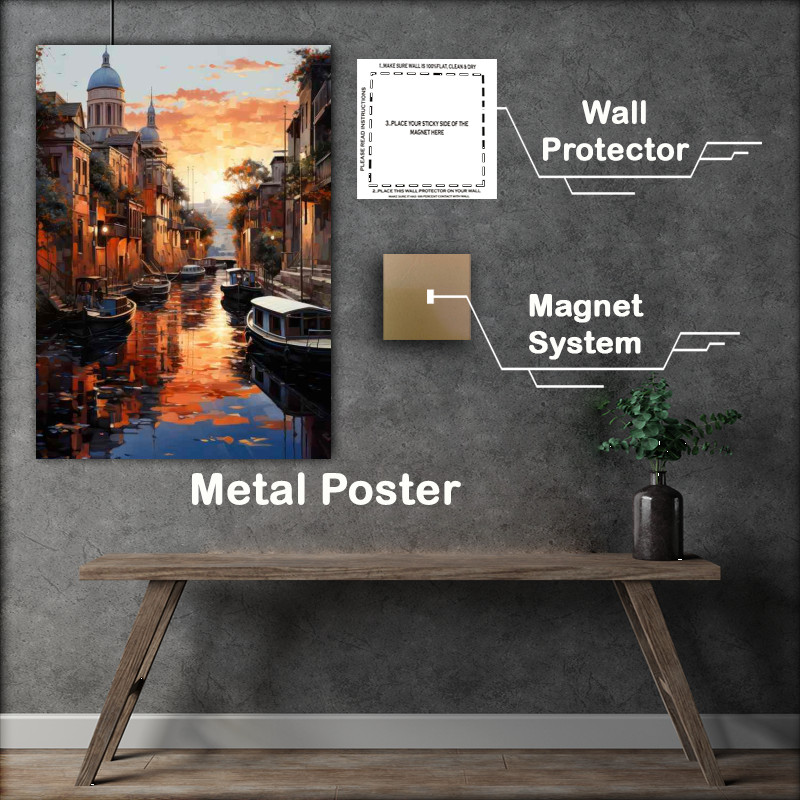 Buy Metal Poster : (Boats Daydream waiting for Adventure)