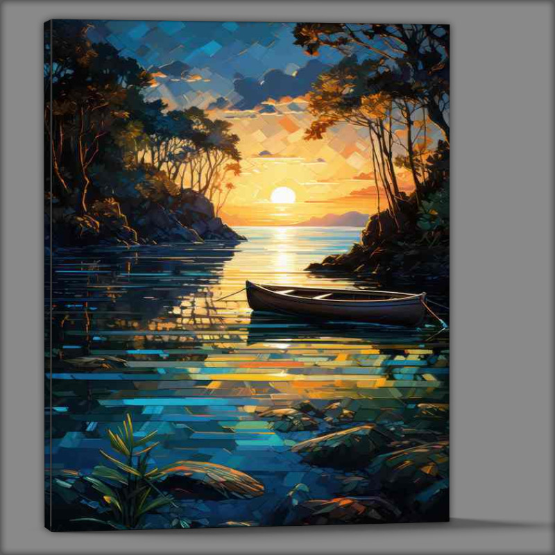 Buy Canvas : (Boats Solitude Whispering Waters Gentle Lull)