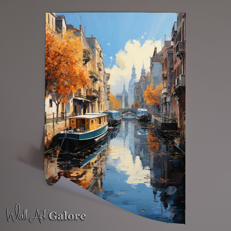 Buy Unframed Poster : (Daytime Ballet Boats Glide On Canals)