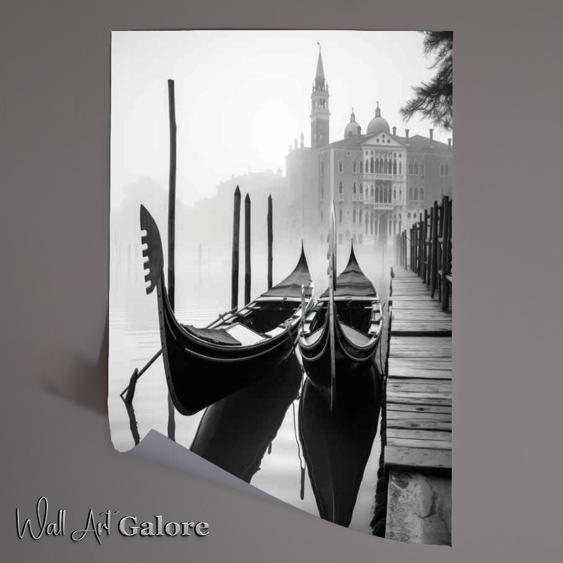 Buy Unframed Poster : (Daytime Boats Rest On Canals)