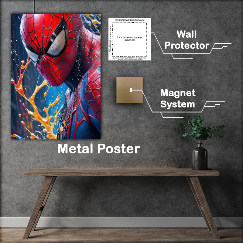 Buy Metal Poster : (Splash art spider man)
