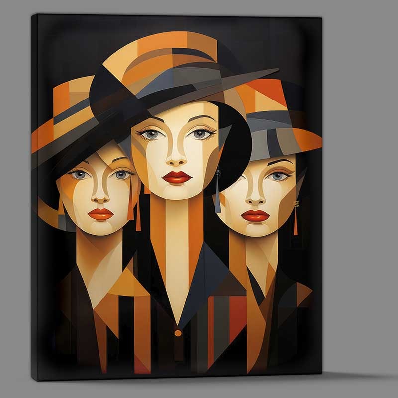 Buy Canvas : (Pop Art Phantoms Vibrant Visions ladys faces)