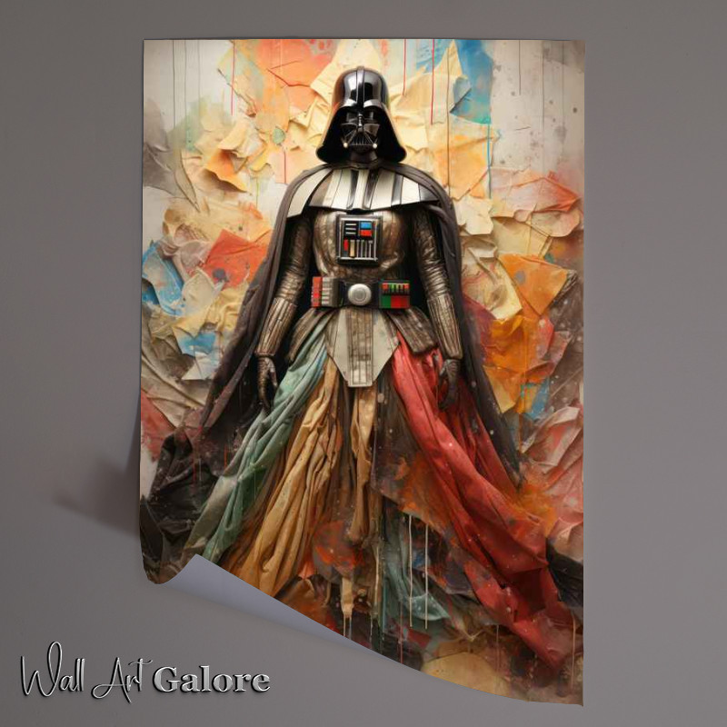Buy Unframed Poster : (Star wars patchwork collage splashed with colour)