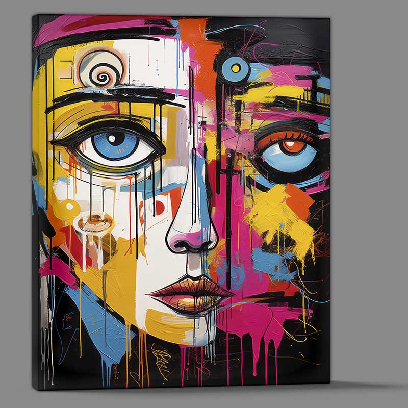 Buy Canvas : (Pop Art Phantoms woman with a pearl earring)