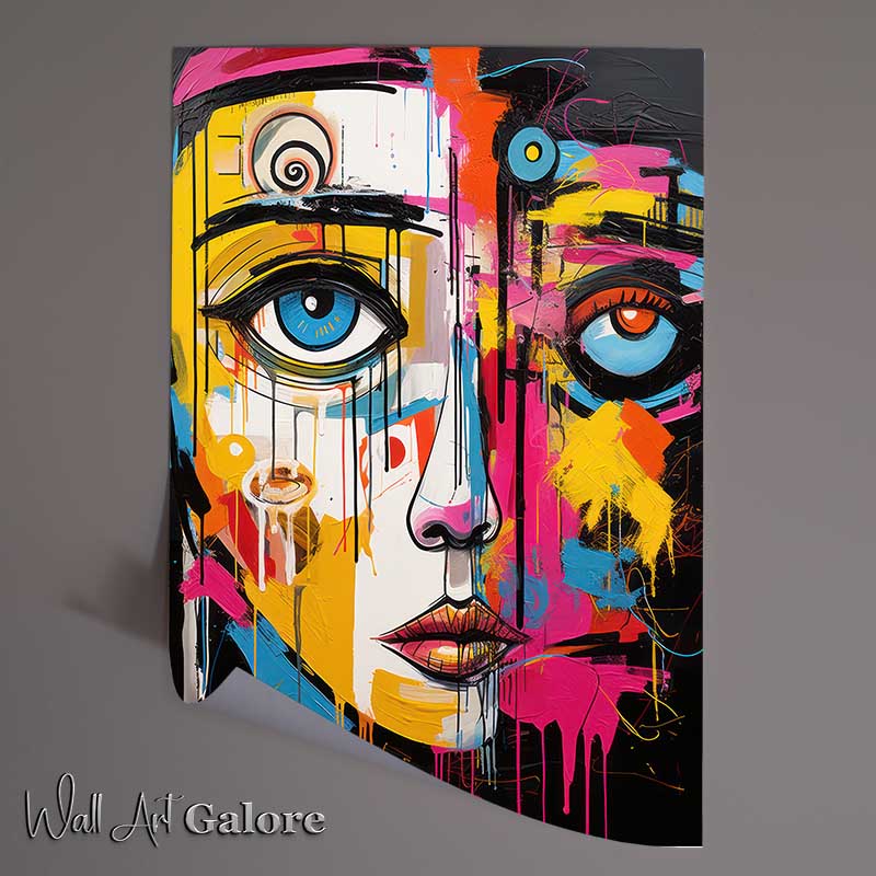 Buy Unframed Poster : (Pop Art Phantoms woman with a pearl earring)