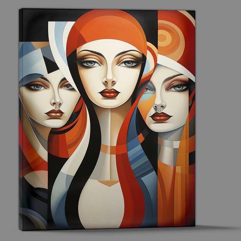 Buy Canvas : (Pop Art Phantoms womens faces)