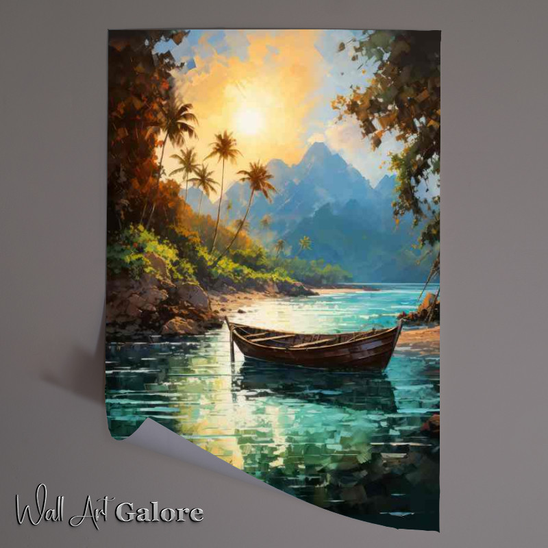 Buy Unframed Poster : (Waters Lullaby Small Boats Gentle Repose)