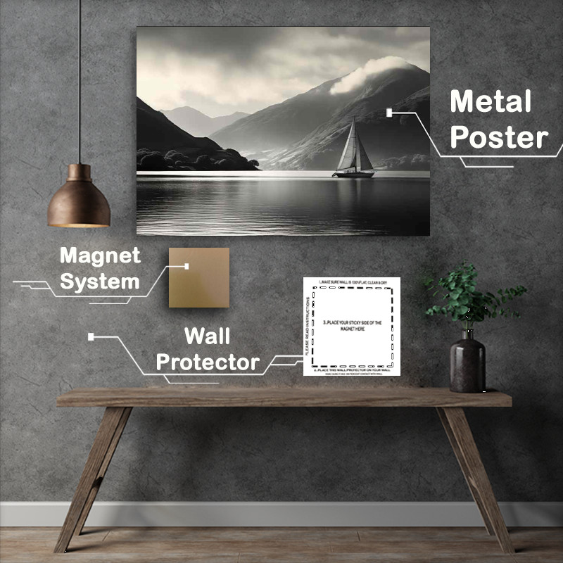 Buy Metal Poster : (Coastal Breeze Yachts Serene Drift)