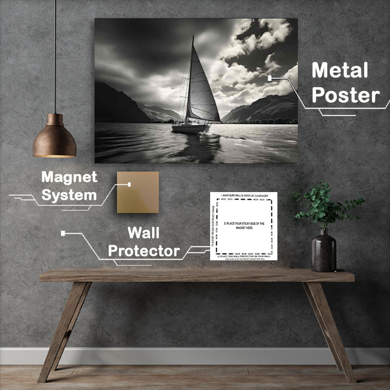 Buy Metal Poster : (Gentle Waves Sing To Yachts Sails)