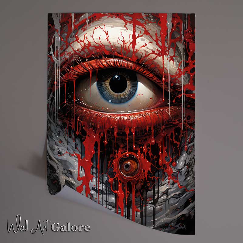 Buy Unframed Poster : (Psychedelic Persona with dripping from the eye)