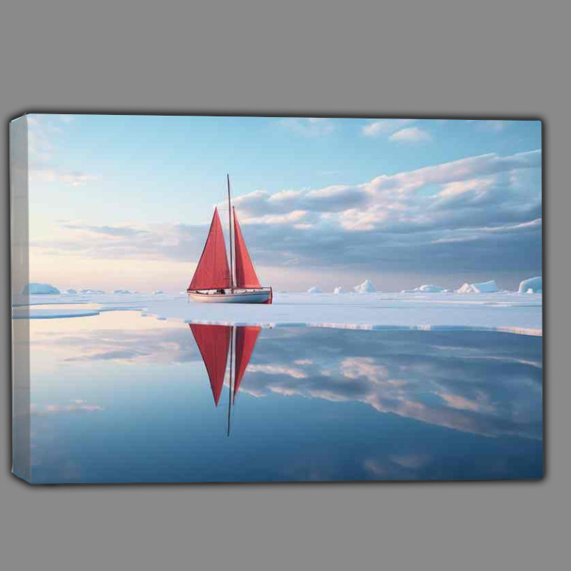 Buy Canvas : (Glorious Yacht Journey Beyond Horizon)