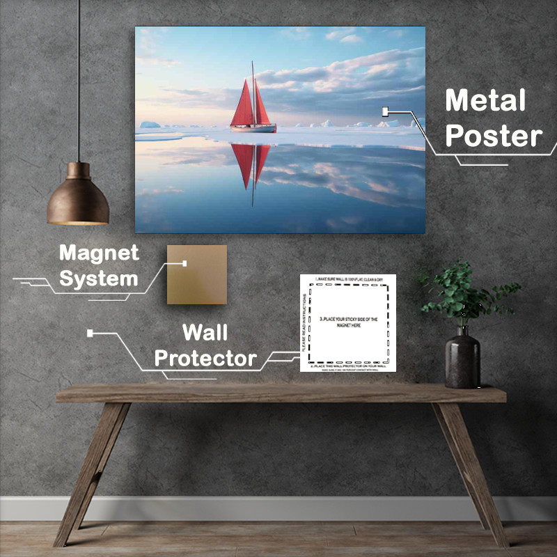 Buy Metal Poster : (Glorious Yacht Journey Beyond Horizon)