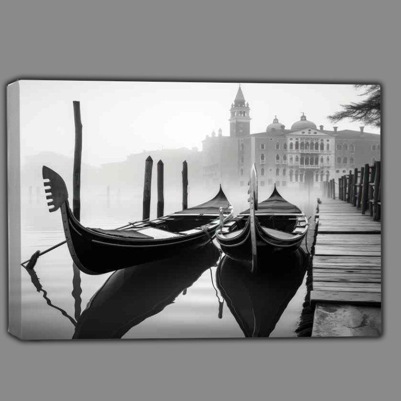 Buy Canvas : (Gondola Magic Venice In Monochrome)