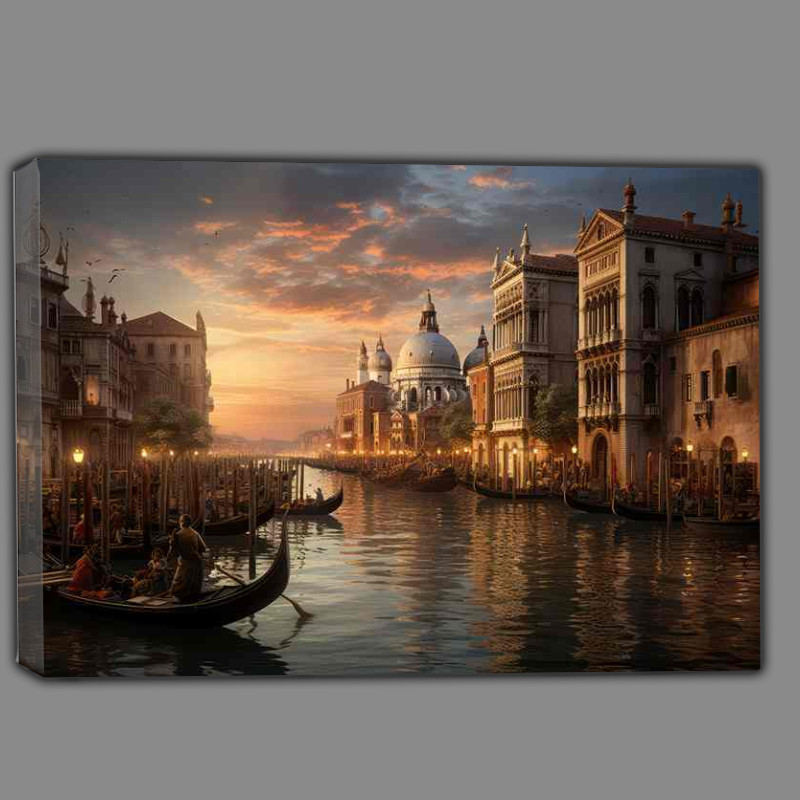 Buy Canvas : (Grand Canal Elegance Evening's Radiant Palette)