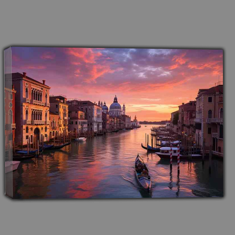 Buy Canvas : (Grand Canal Tranquility Sunsets Gentle Caress)
